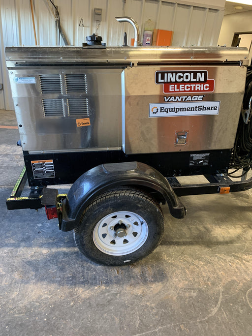 2019 Lincoln Electric Vantage 322 Ready-Pak 3, Two Wheel Trailer, Fender and Light Kit, Cable Rack