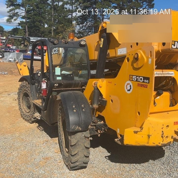 2020 JCB 510-56 Canopy, Solid Tires, Work Lights, Beacon, Aux Hydraulics, Back up Alarm, Lifting Eye, ES Decals