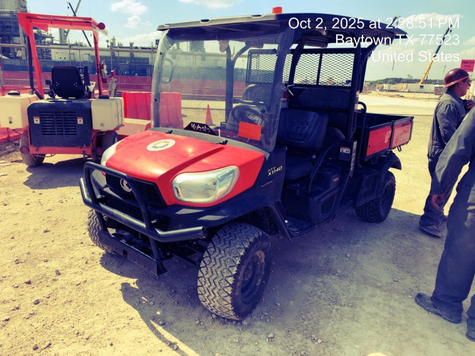 2021 Kubota RTV-X1140W-H Plastic Canopy, Windshield Acrylic Clear, LED Strobe Light, Wire Harness Kit, Back up Alarm