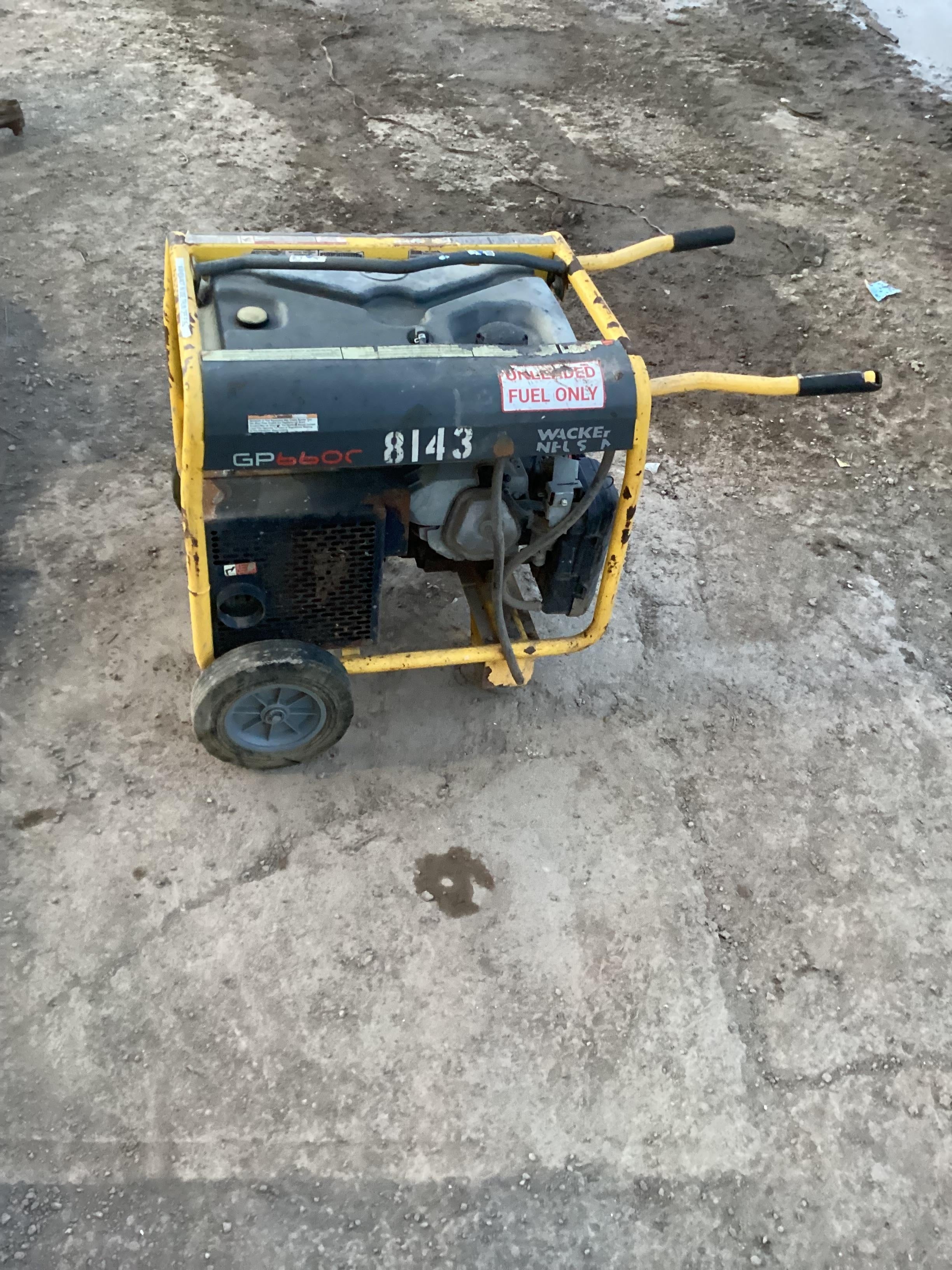 2018 Wacker Neuson GP6600A Wacker Neuson GP6600A Generator w/Wheel Kit