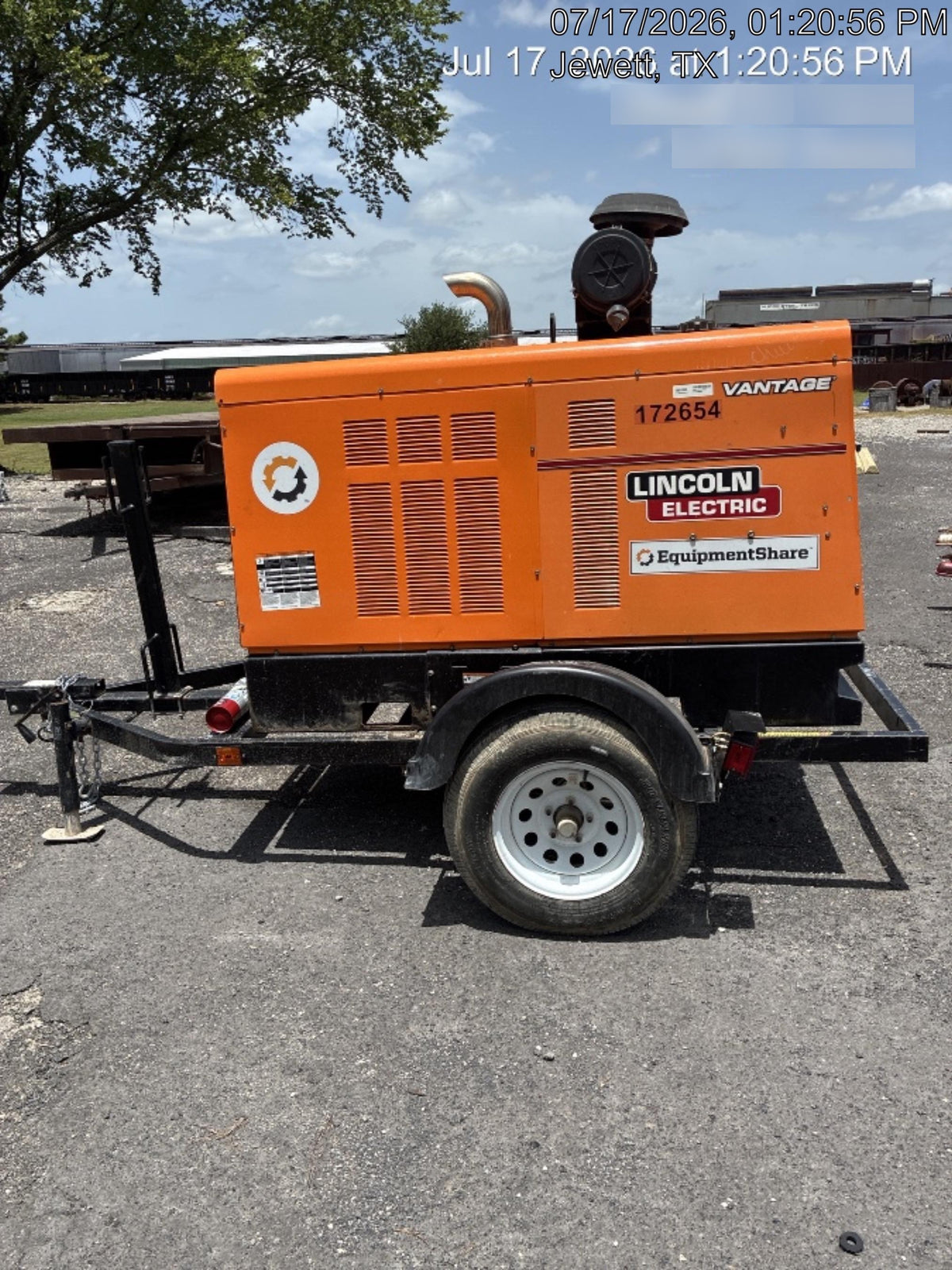 2021 Lincoln Electric Vantage 549X Ready Pak 3, ORANGE (includes trailer, cable rack, fender light kit)