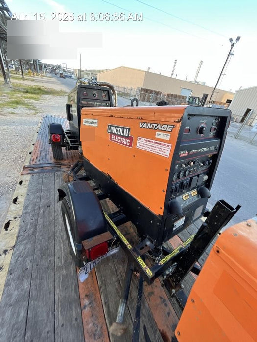 2021 Lincoln Electric Vantage 322 Vantage 322 Ready Pak 3 w/ Decals, ORANGE (includes trailer, cable rack, fender light kit) NO Telematics