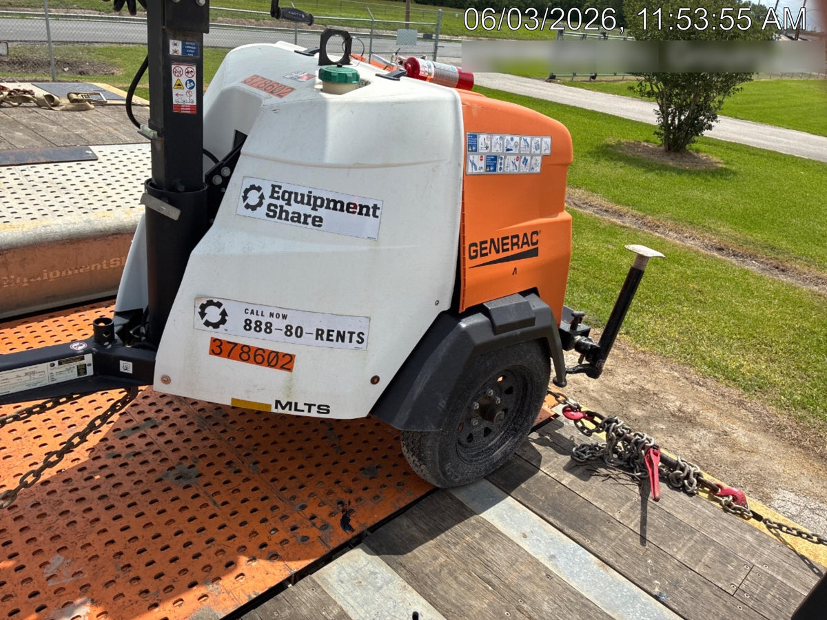 2023 Generac MLT2 Diesel, Flex Switch 120V Input, Powerzone Controller, 
(4) 320W LED Lights, 4kW Generator, 39.9 Gal Fuel Tank, 2" Ball, T3