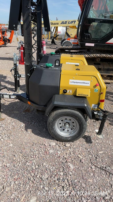 2022 Allmand NLV3GR (4) LED Light Fixture 350W, 23' Vertical Mast, 3kW Prime, Towable, ES Decals, T3