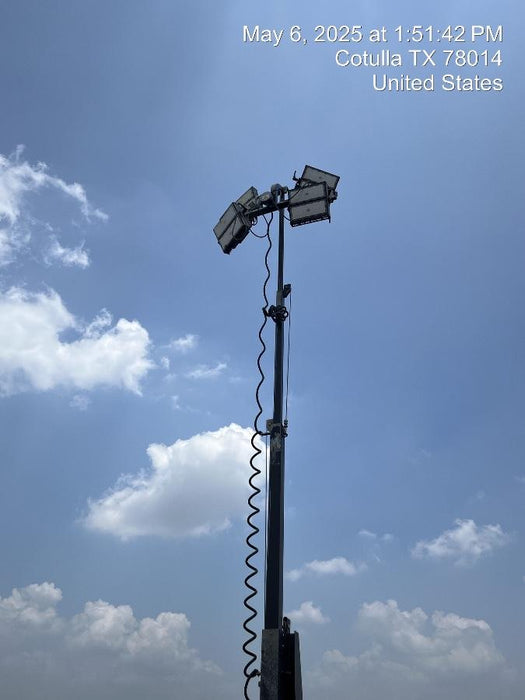 2022 Allmand NLV3GR (4) LED Light Fixture 350W, 23' Vertical Mast, 3kW Prime, Towable, ES Decals, T3