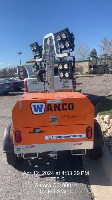 2023 Wanco WLTT-4MM4K Diesel, Deep Sea Controller, Shore Power Plug, Auto Start, (4) 350W LED Floodlights, 4kW Generator, 60 Gal Fuel Tank, 2" Ball, T3