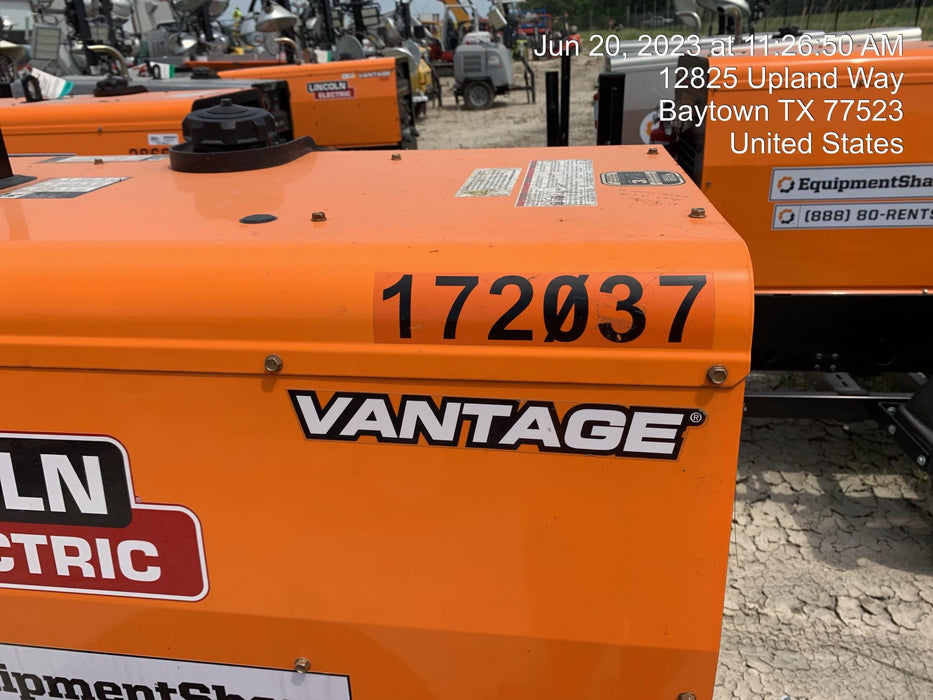 2021 Lincoln Electric Vantage 322 Vantage 322 Ready Pak 3 w/ Decals, ORANGE (includes trailer, cable rack, fender light kit) NO Telematics