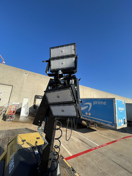 2022 Allmand NLV3GR (4) LED Light Fixture 350W, 23' Vertical Mast, 3kW Prime, Towable, ES Decals, T3