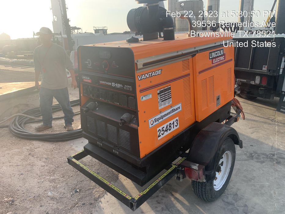 2022 Lincoln Electric Vantage 549X Crosslink Technology, Trailer Mounted, ES Decals, T3