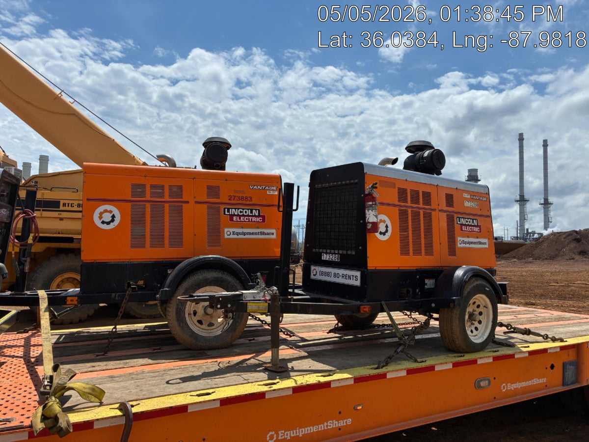 2021 Lincoln Electric Vantage 322 Vantage 322 Ready Pak 3 w/ Decals, ORANGE (includes trailer, cable rack, fender light kit) NO Telematics