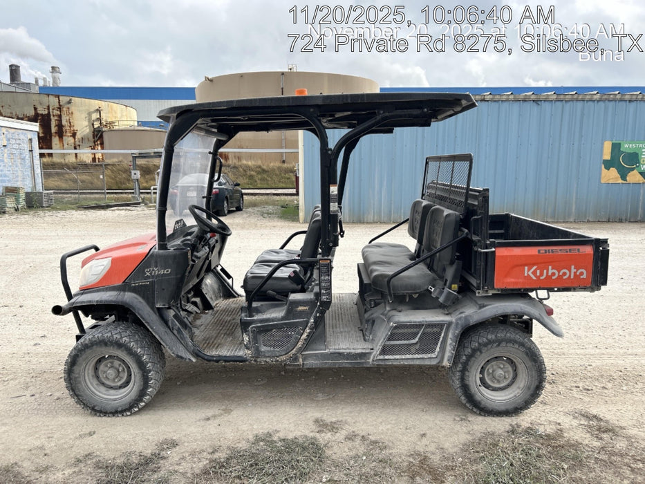 2022 Kubota RTV-X1140W-H Plastic Canopy, Windshield Acrylic Clear, LED Strobe Light, Wire Harness Kit, Back up Alarm
