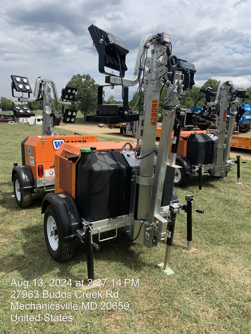 2024 Wanco WLTT-4MM4K Diesel, Deep Sea Controller, Shore Power Plug, Auto Start, (4) 350W LED Floodlights, 4kW Generator, 60 Gal Fuel Tank, 2" Ball, T3