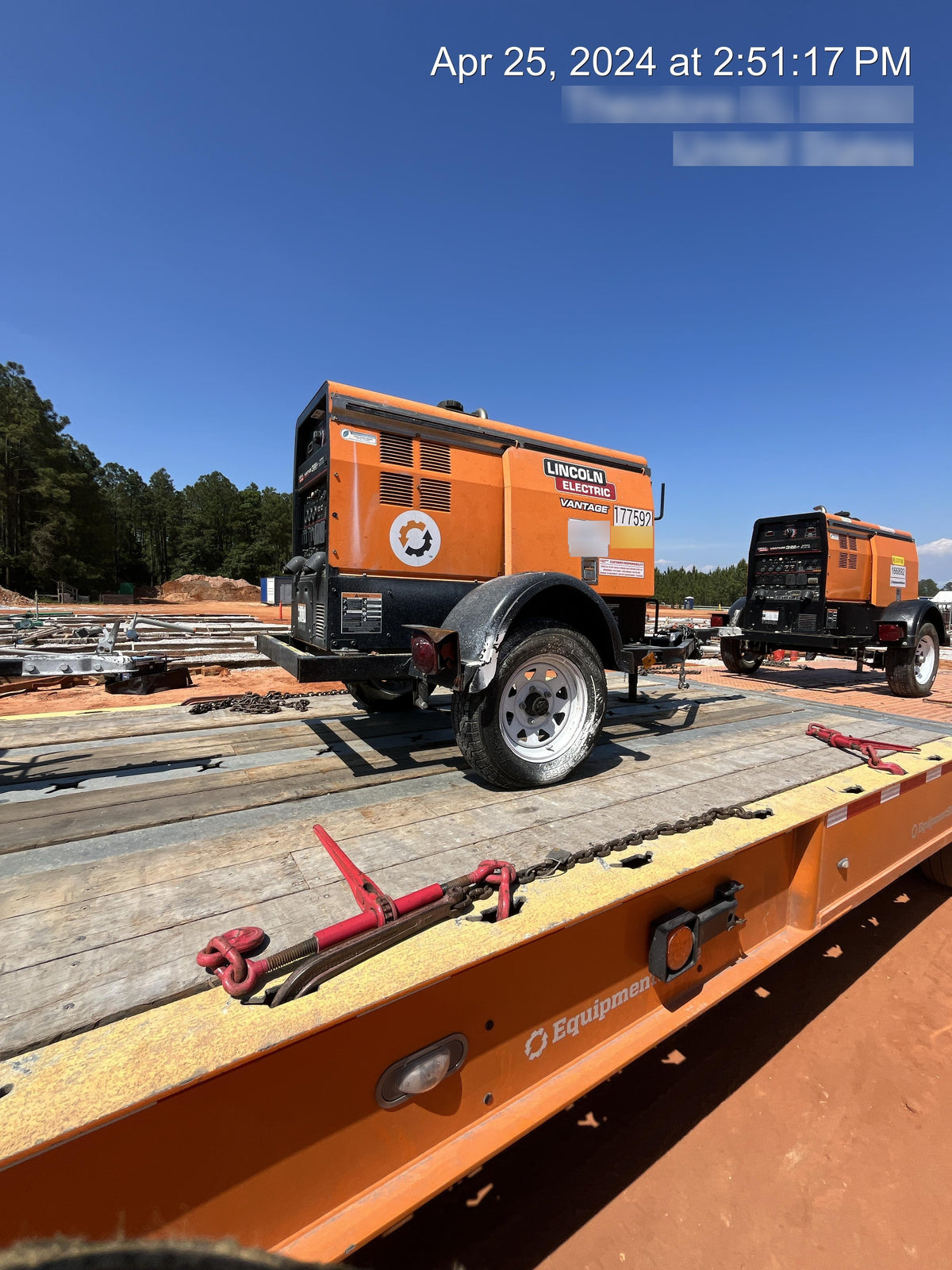 2021 Lincoln Electric Vantage 322 Vantage 322 Ready Pak 3 w/ Decals, ORANGE (includes trailer, cable rack, fender light kit) NO Telematics