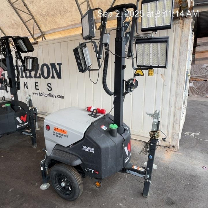 2024 Wacker Neuson LTT4 Diesel, Kohler KDW702, Deep Sea Controller, Auto Start, LED 320W, Bypass Outlet, T3