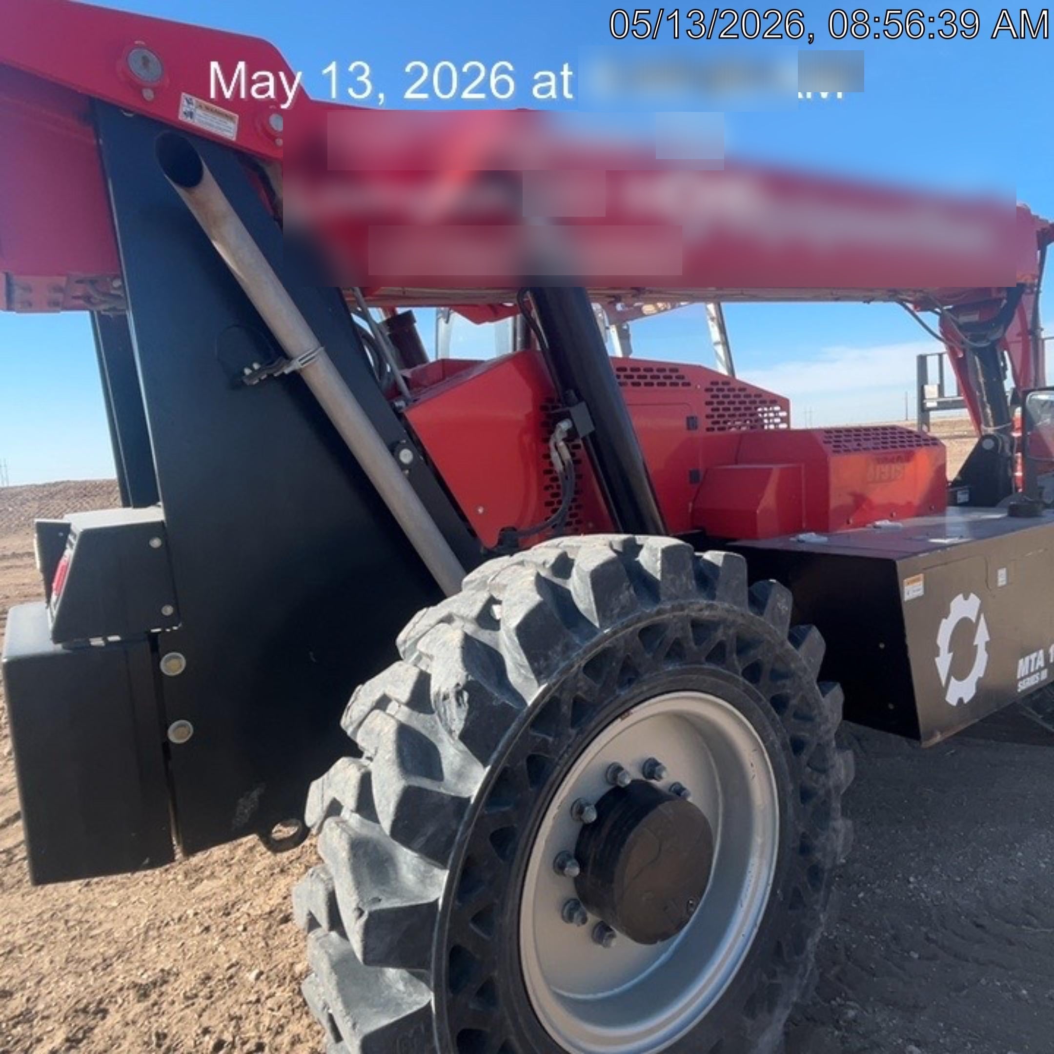 2019 Manitou MTA12042 Canopy, 120 HP , Solid Tires, Work Lights, Lift Hook, Auxiliary Hydraulics 66" Carriage and 60" Forks