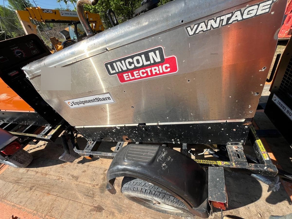 2019 Lincoln Electric Vantage 322 Welder Ready-Pak 3, Two wheel trailer, Fender and Light kit, Cable Rack