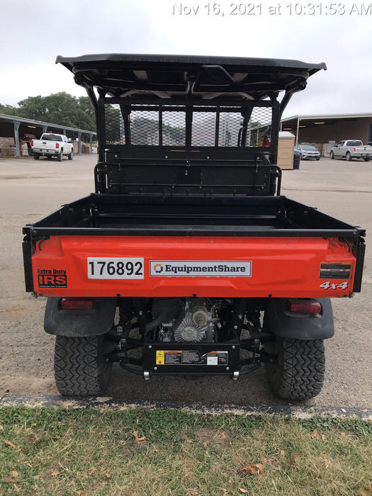2021 Kubota RTV-X1140W-H Plastic Canopy, Windshield Acrylic Clear, LED Strobe Light, Wire Harness Kit, Back up Alarm