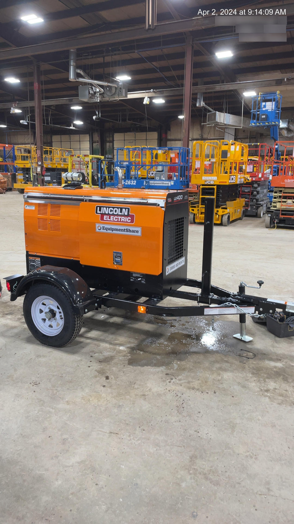 2024 Lincoln Electric LE400 Kubota V1505, Trlr, Cable Rack, Light Kit, ES Decals, T3