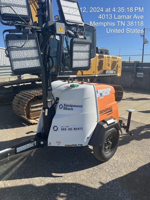 2024 Generac MLT2 Diesel, Flex Switch 120V Input, Powerzone Controller, 
(4) 320W LED Lights, 4kW Generator, 39.9 Gal Fuel Tank, 2" Ball, T3