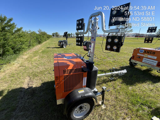 2024 Wanco WLTT-4MM4K Diesel, Deep Sea Controller, Shore Power Plug, Auto Start, (4) 350W LED Floodlights, 4kW Generator, 60 Gal Fuel Tank, 2" Ball, T3