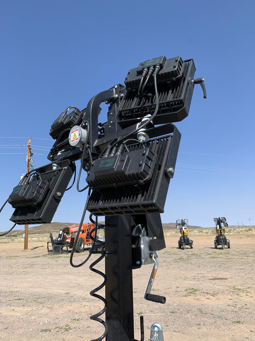 2022 Allmand NLV3GR (4) LED Light Fixture 350W, 23' Vertical Mast, 3kW Prime, Towable, ES Decals, T3