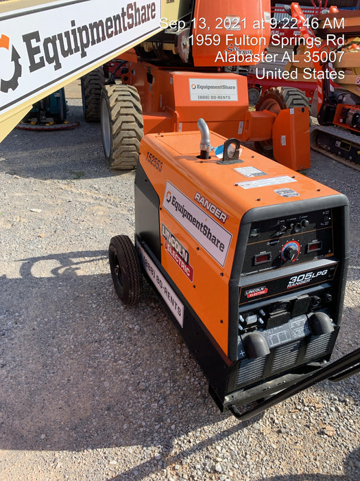 2021 Lincoln Electric Ranger 305 LPG LPG One-Pak (includes undercarriage, tank holder & tank strap) ORANGE