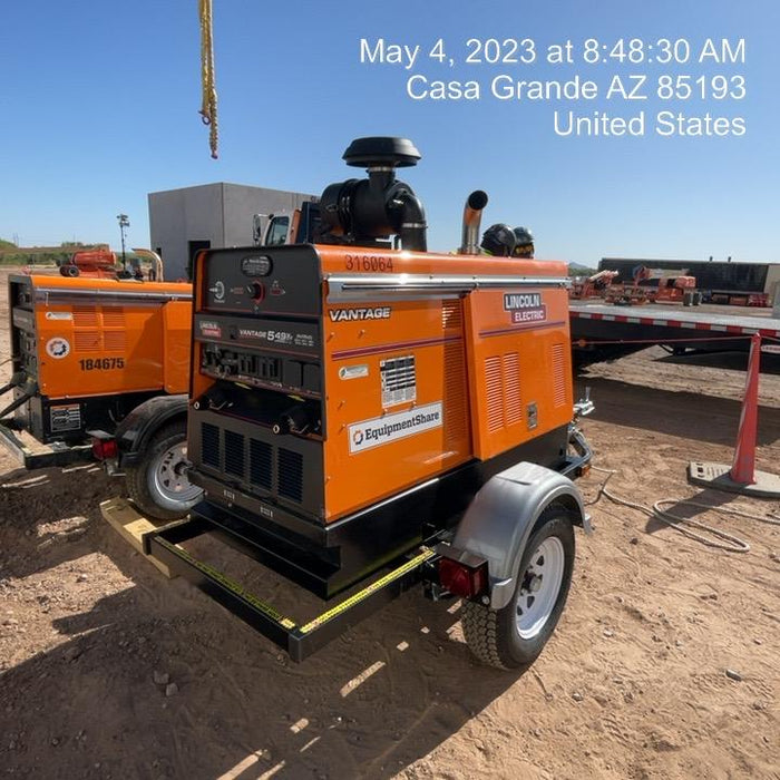 2023 Lincoln Electric Vantage 549X Crosslink Technology, Trailer Mounted, ES Decals, T3