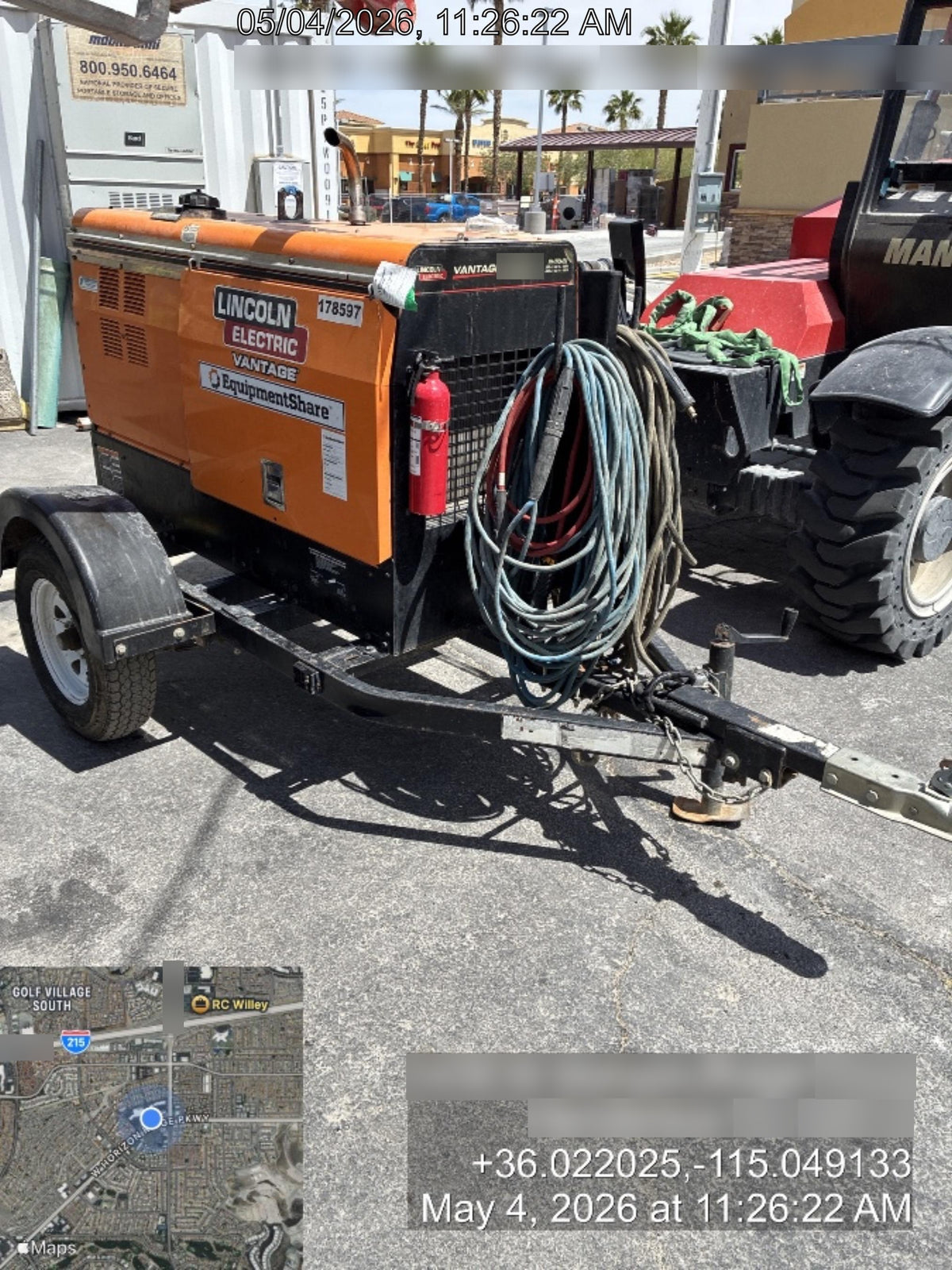 2021 Lincoln Electric Vantage 322 Vantage 322 Ready Pak 3 w/ Decals, ORANGE (includes trailer, cable rack, fender light kit) NO Telematics