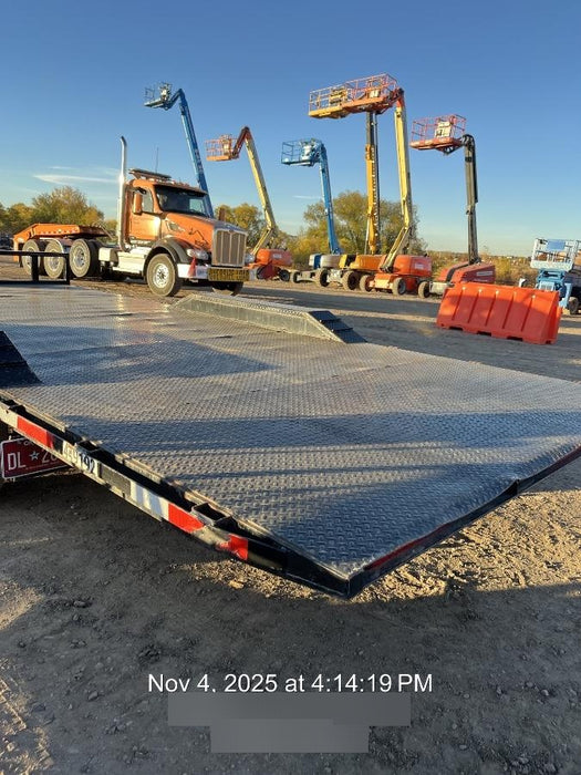 2025 TEXAS PRIDE TRAILERS 21' Lowboy Gravity Tilt Bed 14K Bumper Pull Trailer