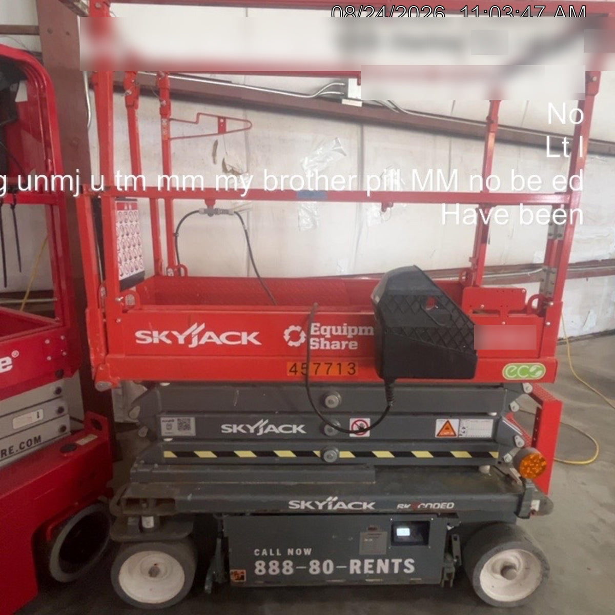 2024 Skyjack SJ3219 Electric Drive, Sld NM Tires, DBcns, RFRails, Power to Platform, T3 + Access Control