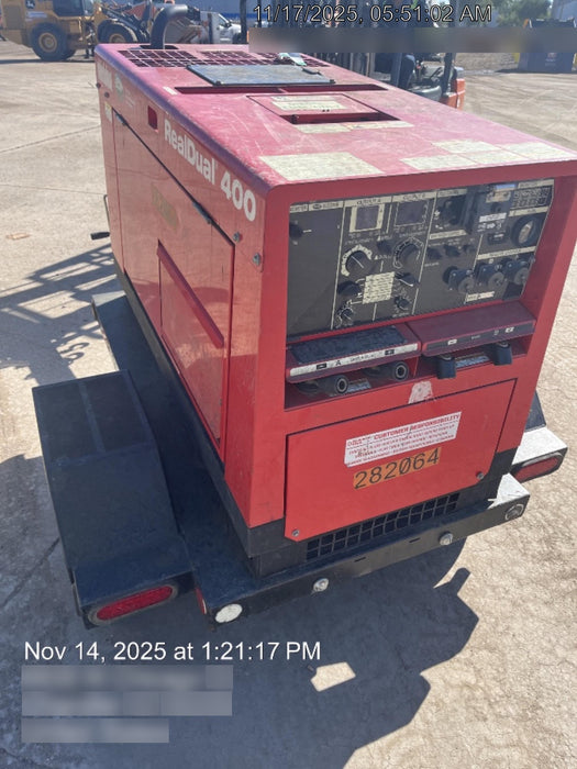 2022 Shindaiwa DGW400MDL Kubota D902 Engine, 23 HP, Dual Op Welder, Wire, Arc, Droop Stick, Tig, and CC Stick Functionality, Simulphase, 3 Phase and 1 Phase Gen Output, Single Axle NB Trlr, Slr Trckl Chrg 12V 12W, Fire Ext