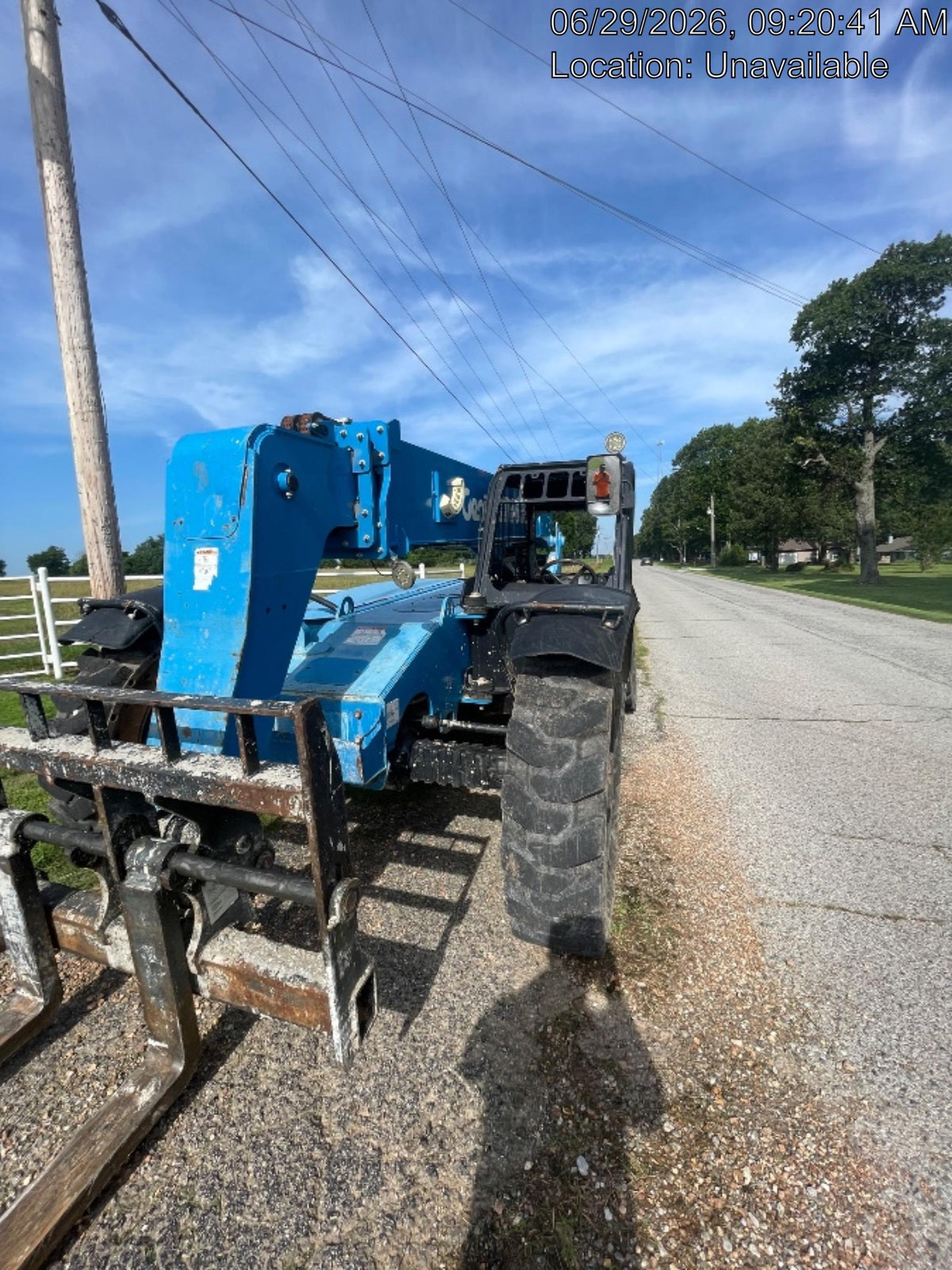 2018 Genie GTH-636 Genie GTH-636 w/Open ROPS, Work Lights, Solid Tires, RH Cab Mesh, Beacon, 48" Carriage and Forks