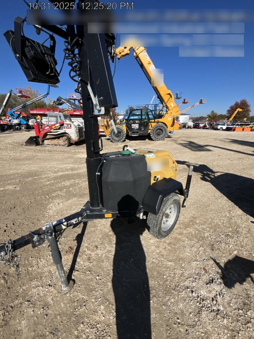 2022 Allmand NLV3GR (4) LED Light Fixture 350W, 23' Vertical Mast, 3kW Prime, Towable, Deep Sea L401, Leveling Jacks, Yanmar T4F 5.8hp