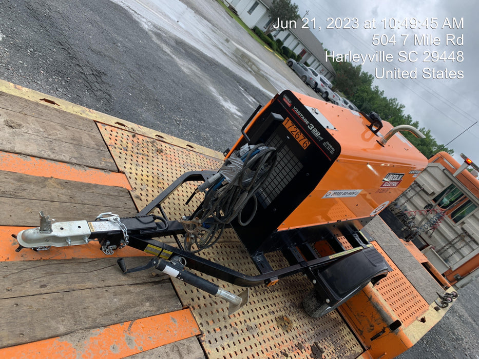 2021 Lincoln Electric Vantage 322 Vantage 322 Ready Pak 3 w/ Decals, ORANGE (includes trailer, cable rack, fender light kit) NO Telematics