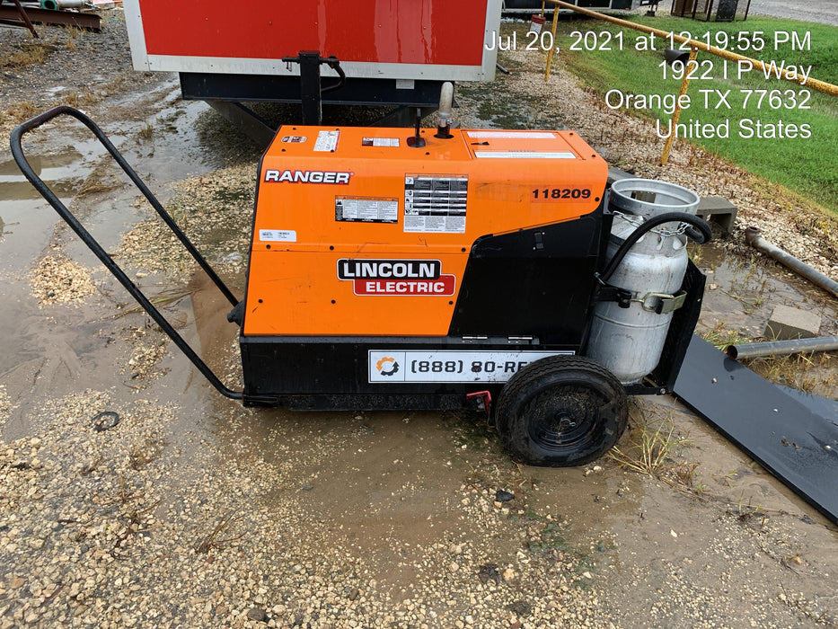 2020 Lincoln Electric Ranger 305 LPG Kohler Engine, One-Pak