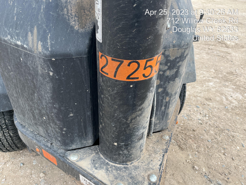 2022 Allmand NLV3GR (4) LED Light Fixture 350W, 23' Vertical Mast, 3kW Prime, Towable, ES Decals, T3