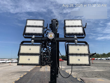 2022 Allmand NLV3GR (4) LED Light Fixture 350W, 23' Vertical Mast, 3kW Prime, Towable, ES Decals, T3
