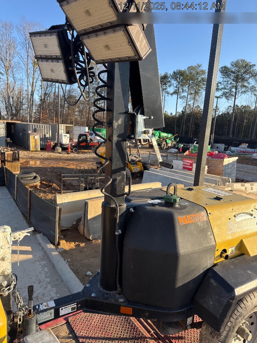 2022 Allmand NLV3GR (4) LED Light Fixture 350W, 23' Vertical Mast, 3kW Prime, Towable, Deep Sea L401, Leveling Jacks, Yanmar T4F 5.8hp