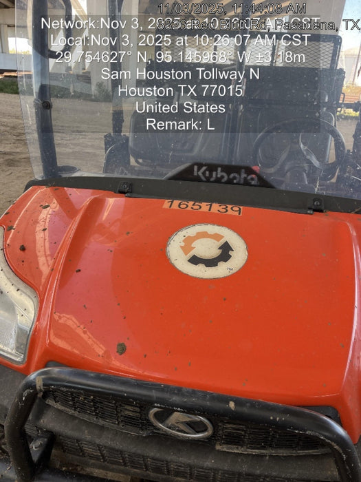 2021 Kubota RTV-X1140W-H Plastic Canopy, Windshield Acrylic Clear, LED Strobe Light, Wire Harness Kit, Back up Alarm