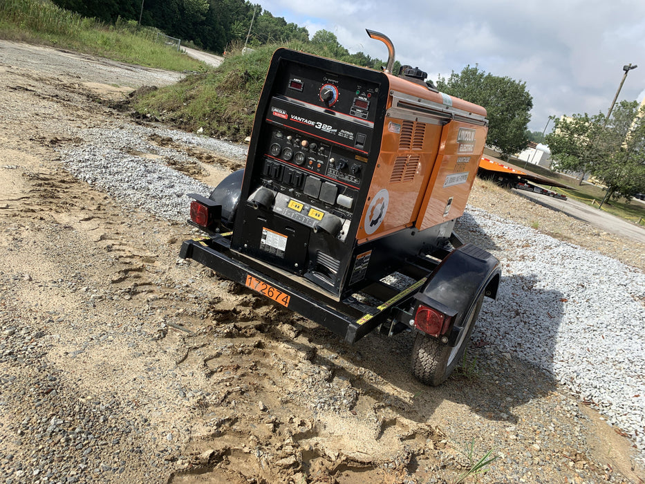 2021 Lincoln Electric Vantage 322 Vantage 322 Ready Pak 3 w/ Decals, ORANGE (includes trailer, cable rack, fender light kit) NO Telematics