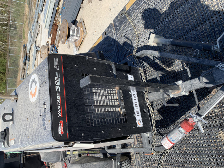 2019 Lincoln Electric Vantage 322 Ready-Pak 3, Two Wheel Trailer, Fender and Light Kit, Cable Rack