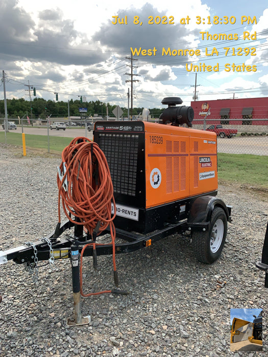 2021 Lincoln Electric Vantage 549X Ready Pak 3, ORANGE (includes trailer, cable rack, fender light kit)