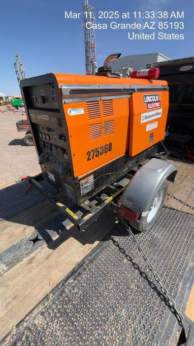 2022 Lincoln Electric LE400 Kubota V1505, Trlr, Cable Rack, Light Kit, ES Decals, T3