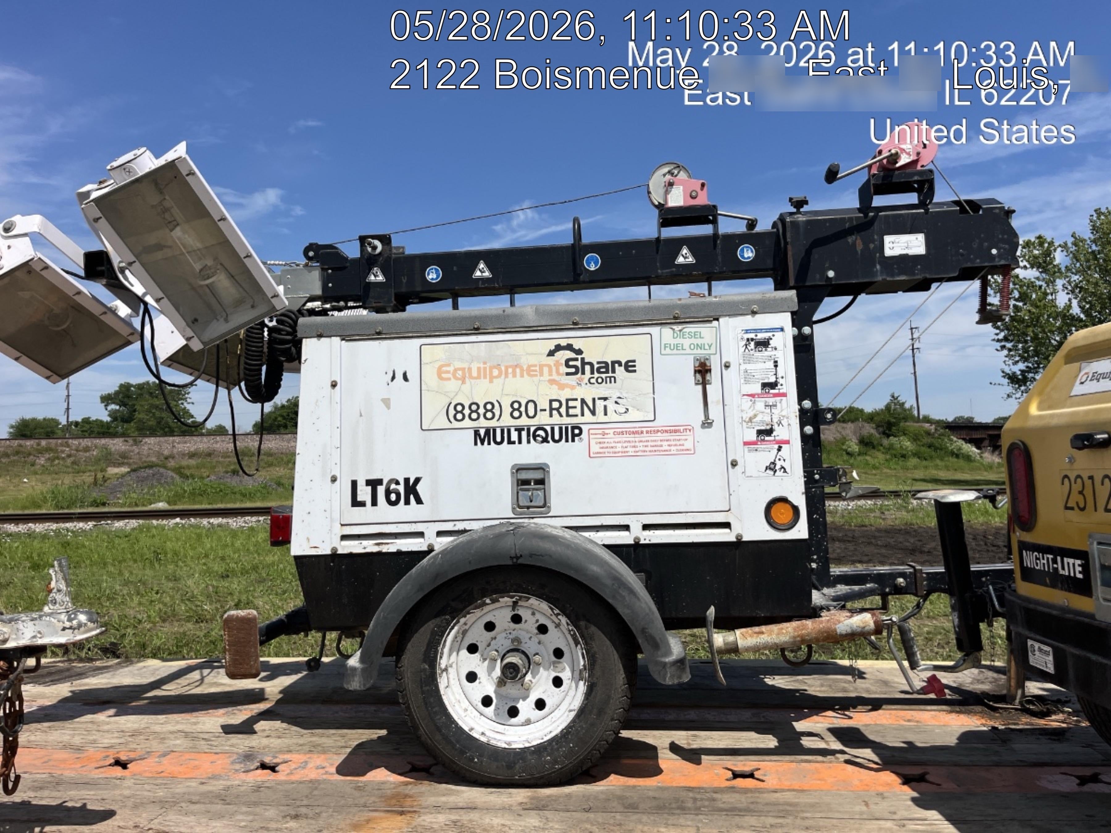 2017 Multiquip LT6K` MultiQuip LT6KV Towable Light Tower
