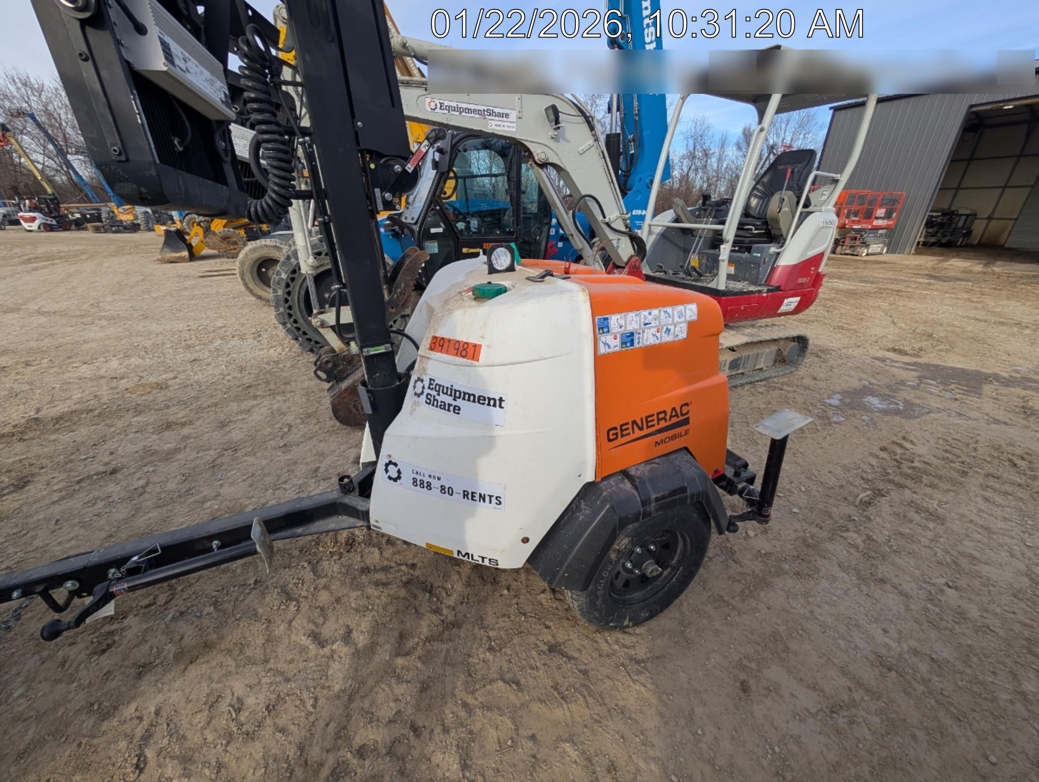 2024 Generac MLT2 Diesel, Flex Switch 120V Input, Powerzone Controller, 
(4) 320W LED Lights, 4kW Generator, 39.9 Gal Fuel Tank, 2" Ball, T3