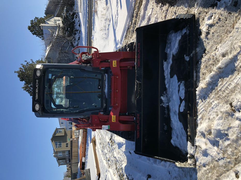 2019 Takeuchi TL12V2C ROPS/FOPS Cab, Heat/AC, Defroster, Rubber Tracks, Back-up Alarm, Front & Rear Working Lights, Auxiliary Hydraulics, Two-Speed Travel, Electronic Monitoring System, Hydraulic Universal Quick Hitch w/80" HD Smooth Dirt Bucket with Bolt-on Edge, 24.0 cu ft. Capacity