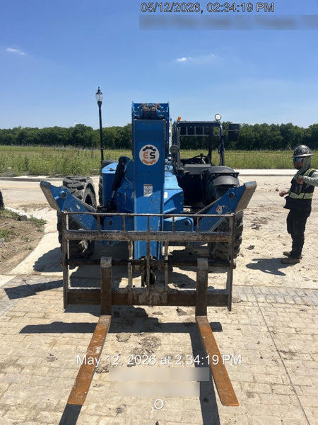 2018 Genie GTH-1056 Genie GTH-1056 w/Open ROPS, Solid Tires, Work Light/Beacon, 60" Carriage and Forks