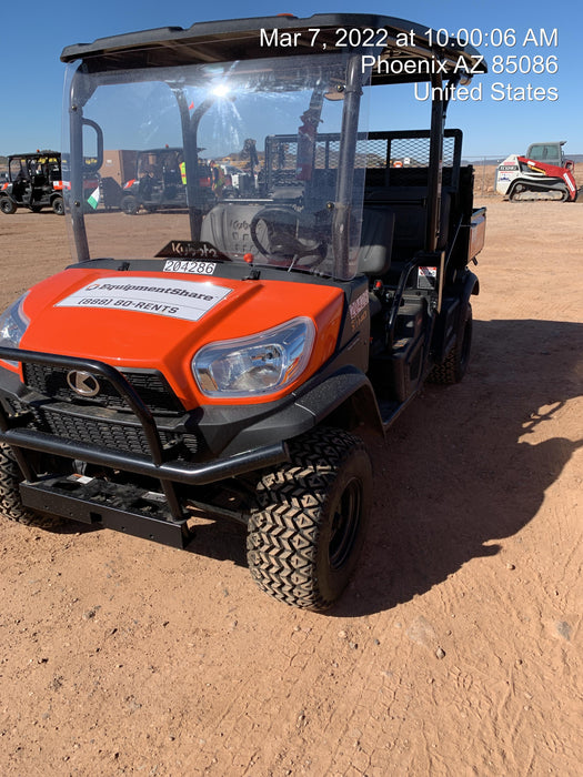 2022 Kubota RTV-X1140W-H Plastic Canopy, Windshield Acrylic Clear, LED Strobe Light, Wire Harness Kit, Back up Alarm