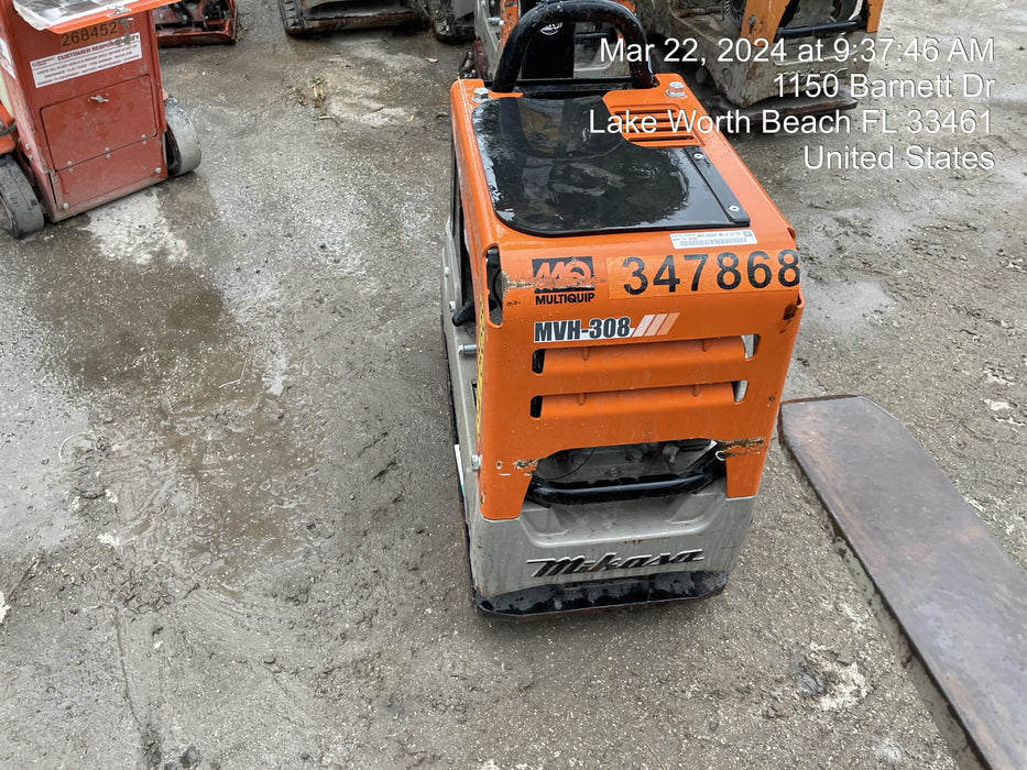 2023 Multiquip MV308GH Honda GX270, 18" Plate, Tachometer