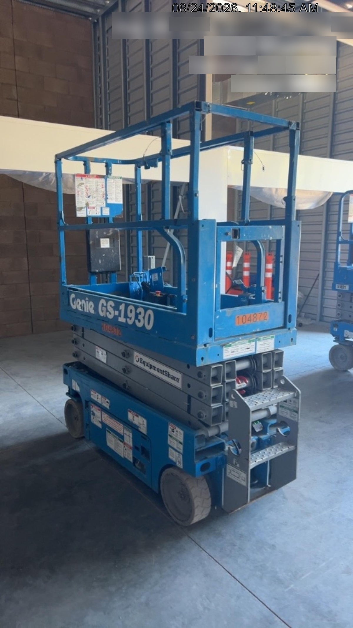 2020 Genie GS-1930 Solid Non Marking Tires, Beacon, Folding rails with half height swing gate, 800W Inverter